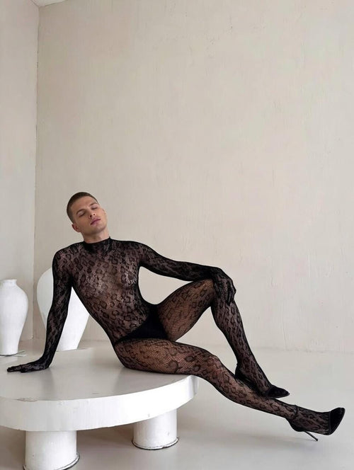 Femboy Bodystocking for Men, One Size Sheer Body Stockings, Gender Expressive Lingerie Outfit - LGBT Lingerie - Men Gift - Men Lingerie