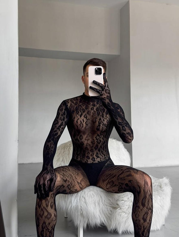 Sheer Lace Bodystocking for Men, Gender Expressive Lingerie