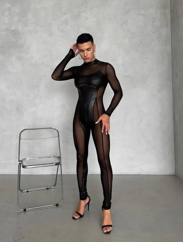 Mesh Bodystocking for Men - Femboys Lingerie – Body Shaping Lingerie – LGBT Outfit