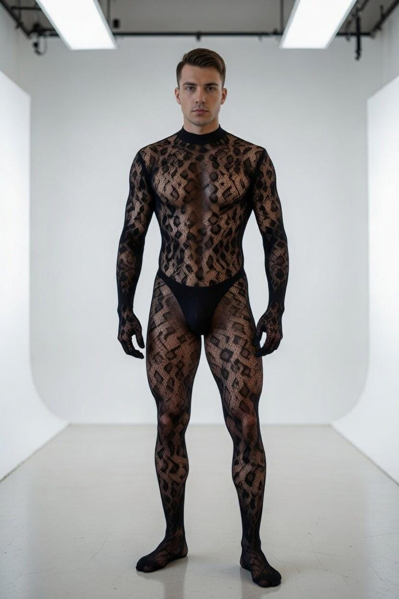 Sheer Lace Bodystocking for Men, Gender Expressive Lingerie